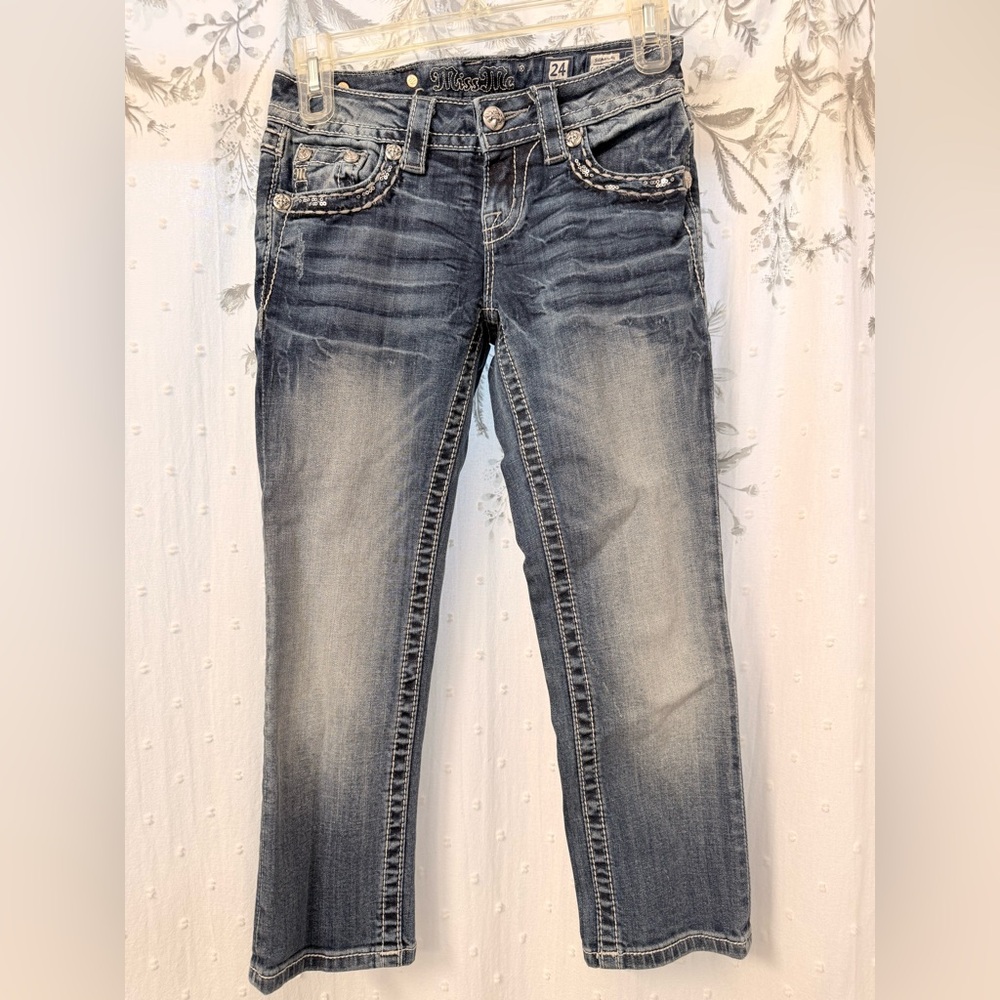 Miss Me Black Cropped Jeans